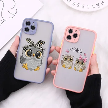 Animale de Desene animate Drăguț Baby Owl Model de Telefon Caz Pentru iPhone 7 8 Plus SE 2020 12 13 mini 11 Pro Max X XR XS MAX Greu Capacul din Spate 2
