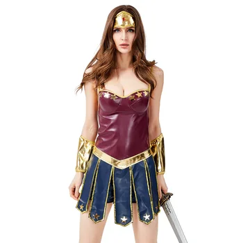 Costume de Halloween pentru Femei Sexy Femeie super-Erou Războinic Femeie Cosplay Film Fantasia 2