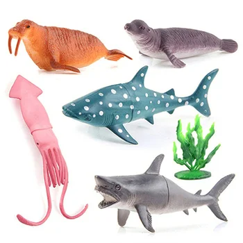 Noi Realiste Subacvatic Animal Marin Model Meduze, Caracatiță Sigiliu Delfin Acțiune Figura Model De Colectare De Jucării Pentru Copii Copil Cadou 2