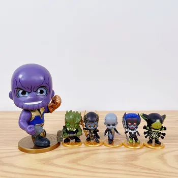 Super-erou 6pcs/mulțime Infinită de Război Q stil Thanos verde gigant PVC figurina de Colectie model tremura capul de masina pe bord papusa 2