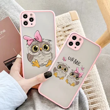 Animale de Desene animate Drăguț Baby Owl Model de Telefon Caz Pentru iPhone 7 8 Plus SE 2020 12 13 mini 11 Pro Max X XR XS MAX Greu Capacul din Spate 3