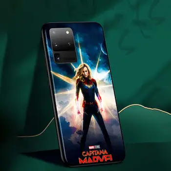 Captain Marvel pentru Samsung S20 FE Ultra Plus A91 A81 A71 A51 A41 A21 A31 A11 A72 A52 A12 Negru Moale Caz de Telefon 3
