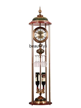 Yj Etaj ceas American metal lemn masiv verticale ceas Europene ceas mare ornament tăcut cuarț ceas 3