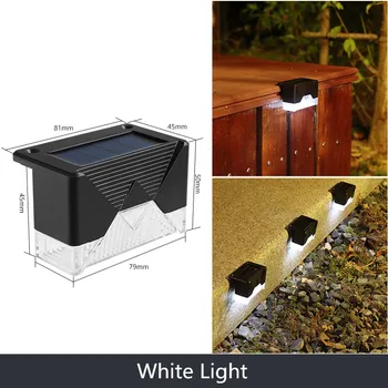 1/2/4/6/8Pcs LED IP65 Impermeabil Pas de Lumină Lămpi Solare Solar Lumina de Perete Decor Gradina Gard Curte cu Grădină de Lumină Solară în aer liber 4