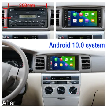 1 din android 10 Universal Auto Multimedia Player Auto Jucător de Radio Stereo pentru Toyota VIOS COROANA CAMRY HIACE PREVIA COROLLA, RAV4 4