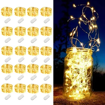 2M Zână de Lumină LED-uri Sârmă de Cupru Șir de Lumini în aer liber Nunta Ghirlanda de Lumina Pentru Acasă de Crăciun Gradina Decor de Vacanță 4
