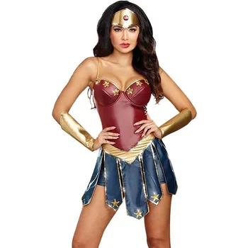 Costume de Halloween pentru Femei Sexy Femeie super-Erou Războinic Femeie Cosplay Film Fantasia 4