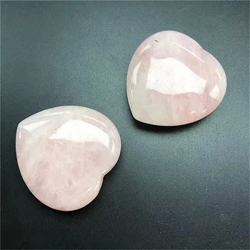 Lustruit piatră prețioasă naturale cristal de cuarț roz în formă de inimă pentru pietre de vindecare 4