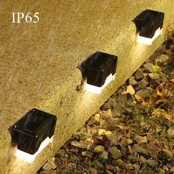 1/2/4/6/8Pcs LED IP65 Impermeabil Pas de Lumină Lămpi Solare Solar Lumina de Perete Decor Gradina Gard Curte cu Grădină de Lumină Solară în aer liber 5