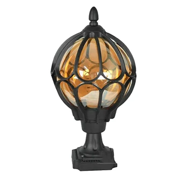 1buc în aer liber Pilon Lampa Glob de Sticlă Umbra Ușa Post Lampa Impermeabil Antic Iluminat Impermeabil Stâlp de Lumină 5