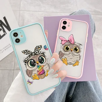 Animale de Desene animate Drăguț Baby Owl Model de Telefon Caz Pentru iPhone 7 8 Plus SE 2020 12 13 mini 11 Pro Max X XR XS MAX Greu Capacul din Spate 5