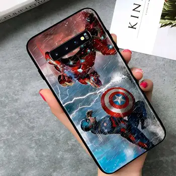 Captain America Marvel pentru Samsung Galaxy S21 Ultra Plus Nota 20 10 9 8 S10 S9 S8 S7 S6 Edge Plus Black Caz de Telefon 5