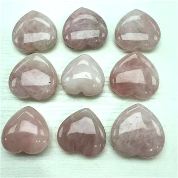 Lustruit piatră prețioasă naturale cristal de cuarț roz în formă de inimă pentru pietre de vindecare 5