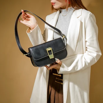 New sosire femei de moda simplitate sac messenger fierbinte vânzări femei retro culoare solidă PU piele messenger pungă 5