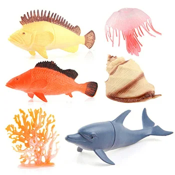 Noi Realiste Subacvatic Animal Marin Model Meduze, Caracatiță Sigiliu Delfin Acțiune Figura Model De Colectare De Jucării Pentru Copii Copil Cadou 5