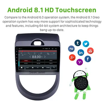 Seicane Android 9.1 9 inch Dublu Din Radio Auto GPS Unitate Multimedia Player Pentru 2010 2011 2012 2013 Kia Soul suport DVR SWC 5