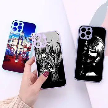 Tokyo Ghoul kaneki ken Telefon Caz Pentru iPhone 13 12 11 Mini Pro XR XS Max 7 8 Plus X Mat Violet transparent Capacul din Spate 5